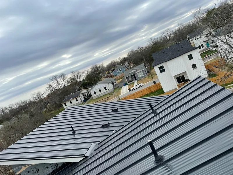 Standing seam metal roof panels with vents for Skylight Repair in Bradley